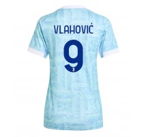 Juventus Dusan Vlahovic #9 Koszulka Wyjazdowa damskie 2025-26 Krótki Rękaw